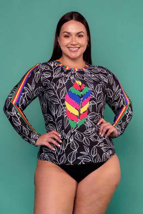 Blusa com Proteção UV50+ Estampa Viva