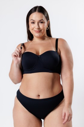 Sutiã Com Bojo Tomara que Caia Reforçado Plus Size Preto