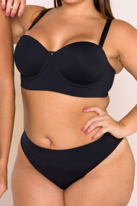 Sutiã Com Bojo Tomara que Caia Reforçado Plus Size Preto
