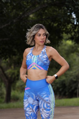 Top Fitness Zero Transparência Estampa Naquim E330