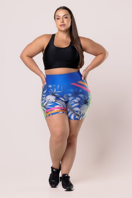 Short Fitness Zero Transparência Estampa Naquim E330