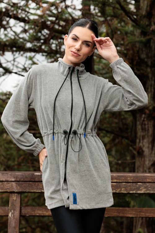Parka Plush Gola Alta Cz. Mescla