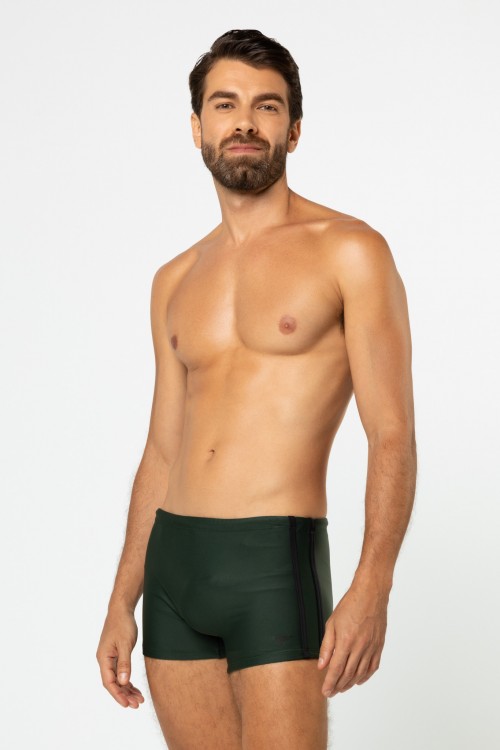 Sunga Boxer Listras Laterais Verde