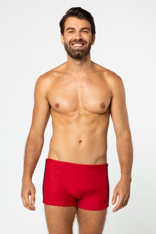 Sunga Boxer Listras Laterais Vermelho