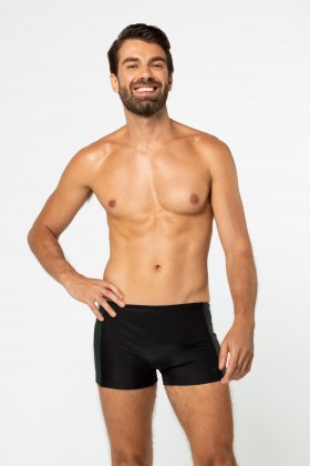 Sunga Boxer Recortes nas Laterais Preto