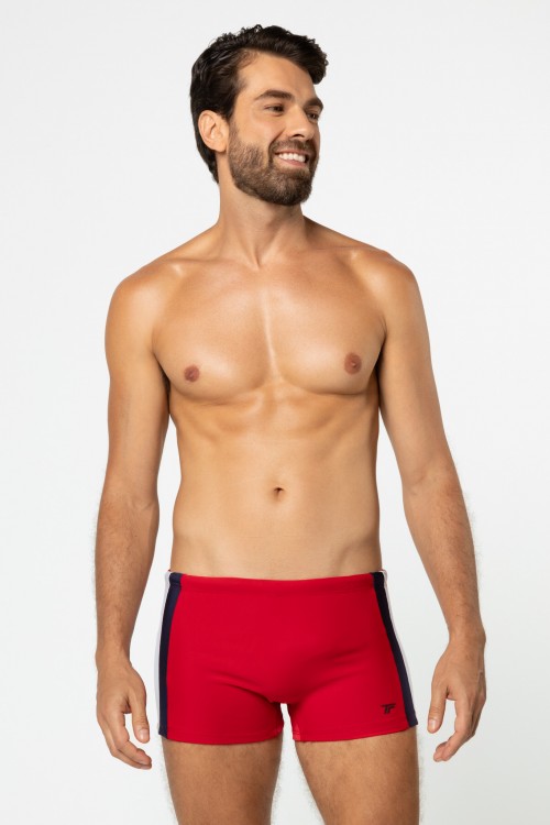 Sunga Boxer Recortes nas Laterais Vermelho