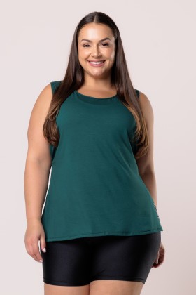 Camiseta Regata Viscose Verde Escuro