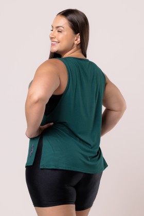 Camiseta Regata Viscose Verde Escuro