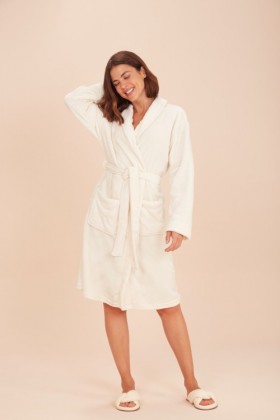 Roupão Fleece Off White