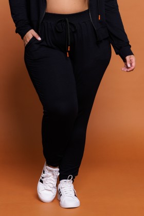 Calça Jogger Moletinho Preto