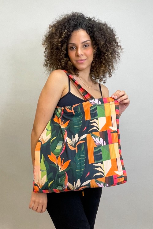 Bolsa Sacola Estampa Botânica