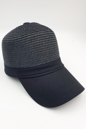 Boné Entrelaçado Preto
