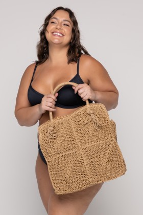 Bolsa Trançada Caramelo