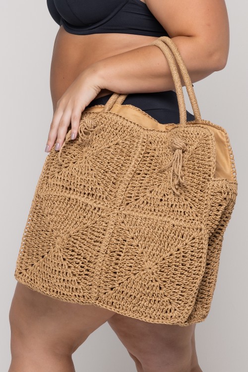 Bolsa Trançada Caramelo