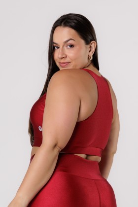TOP FITNESS NADADOR COM BOJO REMOVÍVEL CEREJA