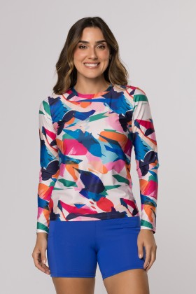 Blusa com Proteção UV50+ Estampa Brisa