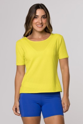 Blusa Manga Curta Dry Fit Verde Lima