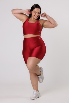 Bermuda Fitness Básica Cereja