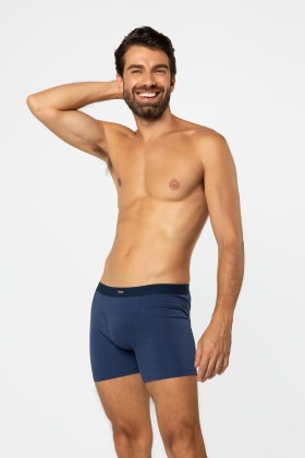 Cueca Boxer De Cotton Azul Marinho