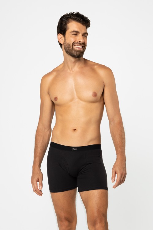 Cueca Boxer De Cotton Preto