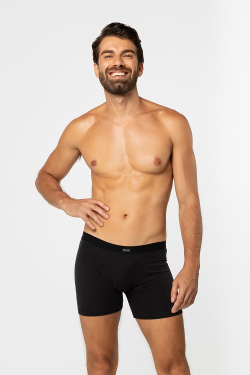 Cueca Boxer De Cotton Preto