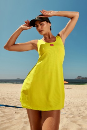Vestido Macaquinho Dry Fit Verde Lima