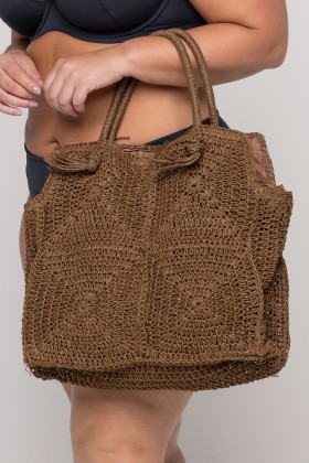 Bolsa Trançada Marrom