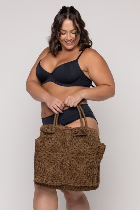 Bolsa Trançada Marrom