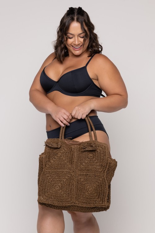 Bolsa Trançada Marrom