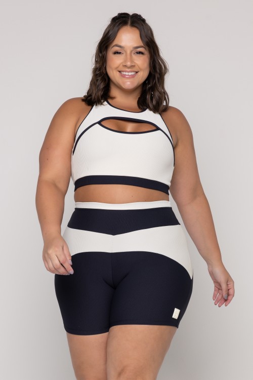 Top Fitness Vazado Comfy Preto