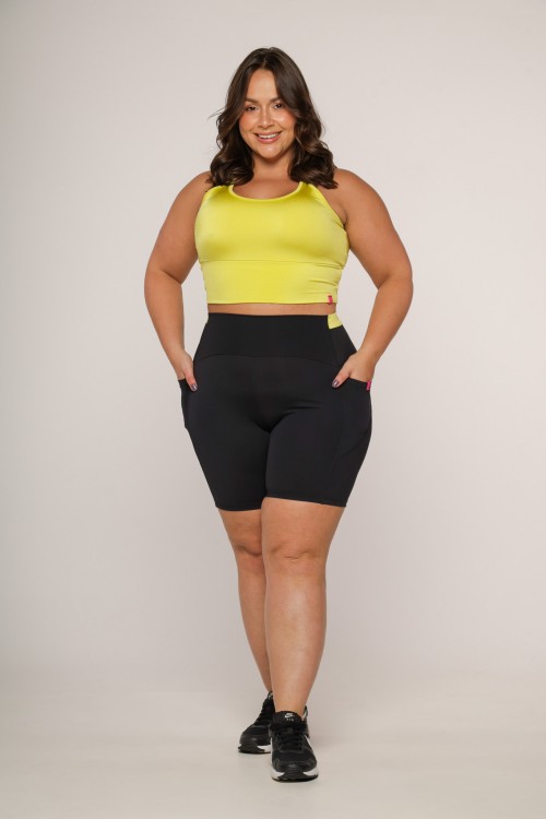 Top Fitness Alça Dupla Verde Lima