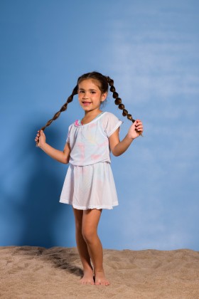 Vestido Pareô Infantil Branco